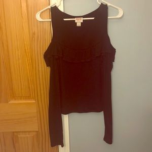 Black Long Sleeve Off The Shoulder
